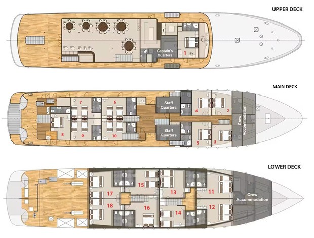 Cabin layout for Contessa